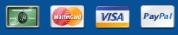 Visa, MC, AMEX and Paypal Accepted.